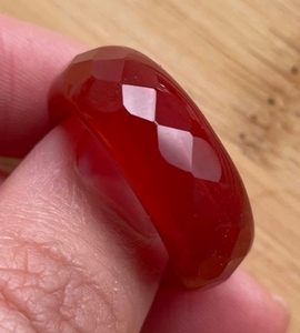 七十年代黑龙江老逊克北红玛瑙戒指