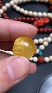 原矿蜜蜡苹果圆单珠,精工喇叭孔,黄金尺寸19*17.8mm特