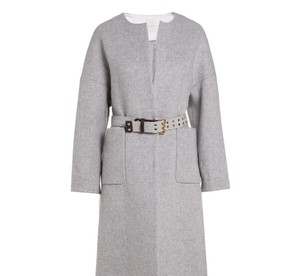 five plus五加5 欧时力2020冬羊毛呢外套大衣简约