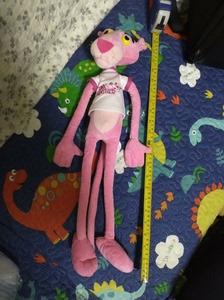 正版Pink Panther粉红豹，粉红顽皮豹毛绒玩具公仔。