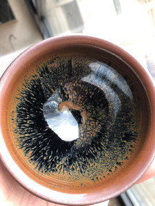 水墨画兔毫鹧鸪妖怪建盏,大束口器型,全手工龙窑柴烧,老气主人