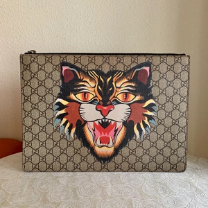 【正品】gucci古驰老虎头手拿包