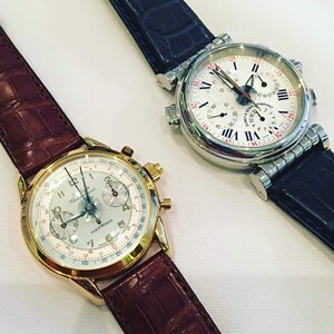 瑞士杜彼萧登双追针计时自动机械腕表.