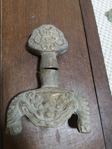 老兵器配件厚重大剑柄,铜的,龙泉剑配件,剑装具