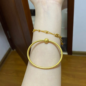 古法心经足金手镯潘镯,黄金潘多拉手镯