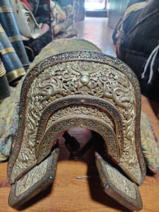 藏传 | 铁翦金藏式马鞍,旧西藏贵族马具,非常精美.