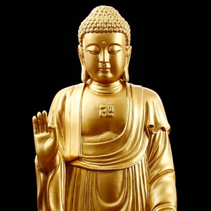 灵山大佛佛像19寸站大日如来佛释迦牟尼佛祖寺庙家用供奉树脂摆