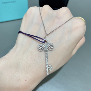 tiffany蒂芙尼鸢尾花钥匙项链