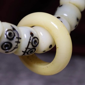 文玩实体店便宜卖 西藏尸陀林羊骨手串 藏式文玩佛珠跑环桶珠