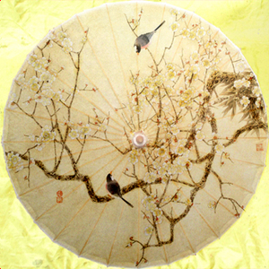 泸州油纸伞|喜上枝头|国画梅花|防雨复古|古代雨伞|文化礼品