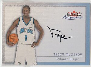 nba球星卡 fleer tmac 火箭队得分王 麦迪 签名 经典亲笔签字卡