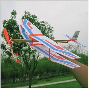单翼 双翼雷鸟橡皮筋动力泡沫飞机模型滑翔机航模益智DIY拼装玩具
