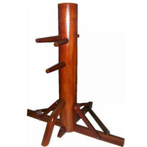 落地三角木人桩 咏春木人桩 硬木标准木人桩 可移动木桩