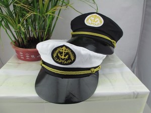 儿童船长帽幼儿园男女童帽子船员帽船长帽韩版白黑休闲宝宝