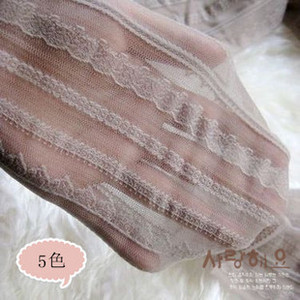 出口日本●超美蕾丝 竖条纹 通透明 超薄丝袜连裤袜子杂志款 批发