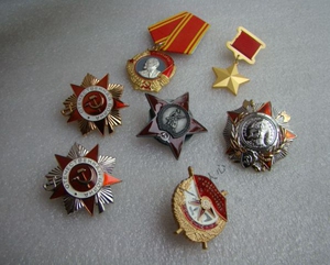 苏联勋章 金属徽章 苏联奖章 纪念小金星 胸章