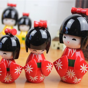 日本木偶娃娃 和服樱花玩偶摆件日式套娃料理寿司店装饰和风礼品