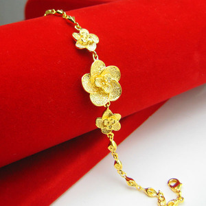 不掉色 黄金手链 女款镀金仿金24k合金链子999千足色新娘结婚饰品