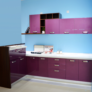 雅丽家橱柜现代风格家居整体 橱柜定做 l型紫罗兰同城配送厂家直