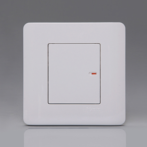 施耐德轻点系列 一开单联单控开关 e8431/1 we 经典白