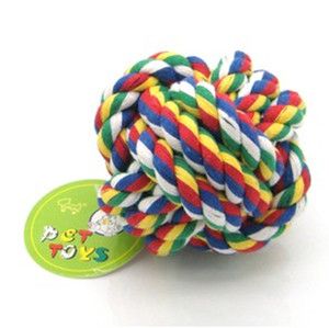 专业宠物玩具 猫狗玩具 棉绳球 实心棉球 狗狗磨牙玩具 颜色随机