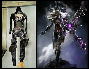 cosplay精品 英雄联盟 lol 刀锋意志 夜刃套装 刀妹
