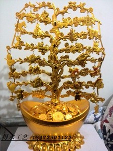 【50厘米高摇钱树】得水殡葬用品批发布花圈厂家直销祭祀用品