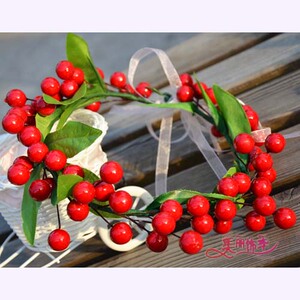 儿童发饰樱桃花环头饰女童饰品浆果公主发饰女孩婴儿影楼宝贝拍照