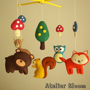 不织布图纸电子版 布艺手工diy 原比例制作图样 高清动物世界风铃