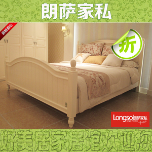朗萨家私正品田园风格双人大床特价