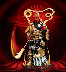 画像挂像挂像招财镇宅瓷砖画挂画贴画武财神爷到门神关公舞刀滇东