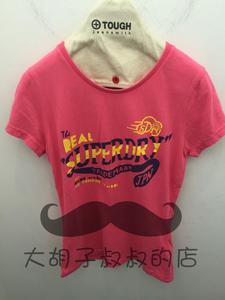 上海专柜正品 SUPERDRY时尚拼色字母女式短袖T恤LM33137 原510