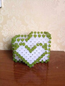 珠珠王国手工diy 串珠爱心笔筒(视频教程)有点不完整 非材料包