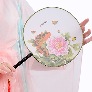 宫扇团扇子女士古代宫殿宫女娘娘古典宫廷舞蹈扇子中国风古代扇子