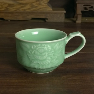 龙泉青瓷陶瓷水杯子欧式咖啡杯简约创意咖啡杯英式花茶红茶杯