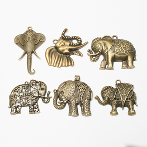DIY复古合金饰品配件  古青铜 大象 挂件2910-2916