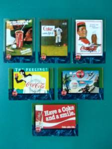 CocaCola1995年 可口可樂 珍藏紀念塑膠咭六枚