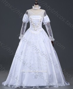 出租爱丽丝梦游仙境白皇后王后礼服cosplay服装出租