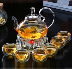 加厚耐热玻璃茶具花茶壶套装高把仙踪壶松鼠壶花草茶壶功夫茶具