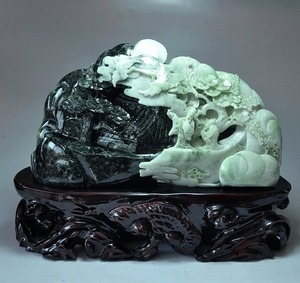 新货上架 玉器直销●145南阳独玉 锦绣前程 摆件 6038g 送底座