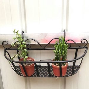 特价新款 铁艺阳台壁挂花架栏杆挂钩花架置物架户外护栏窗台花架