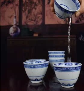 杯子 酒杯 茶杯 陶瓷杯 景德镇青花瓷 老式复古怀旧杯 中国风