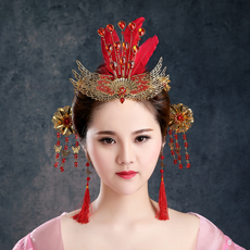 古装发饰古代宫廷贵妃凤冠套装头饰仙女头饰假发配件舞台摄影饰品