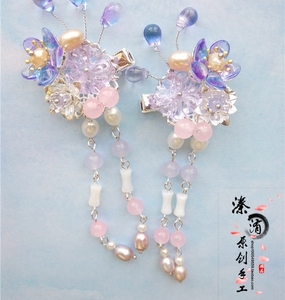 汉服发饰流苏古风发夹清新写真日常少女短发发夹顶夹古装发饰