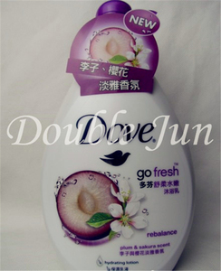 进口正品港版多芬李子与樱花香氛舒柔水嫩衡悦水润沐浴乳1000ml