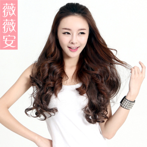 假发 女士假发长卷发梨花头假发女无刘海半头套假发st