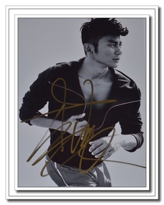 奔跑吧兄弟电影 running man 晨光倒影 李晨 亲笔签名照片 d款