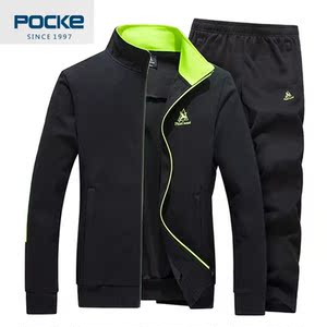 春秋季情侣女健身跑步运动服长袖户外休闲卫衣波克男士运动套装