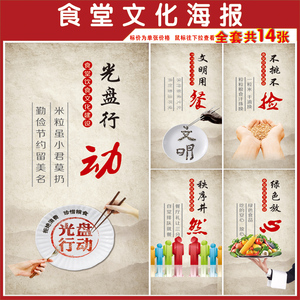 食堂宣传标语挂图