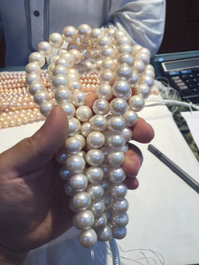 妈妈礼物系列孟加拉深海天然珍珠正圆微微瑕珍珠项链颈链包邮